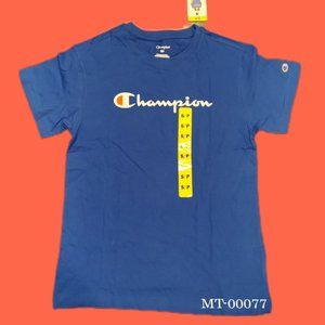 Champion   Womens Classic Tee, Screen Print Script (Blue) XS/TP